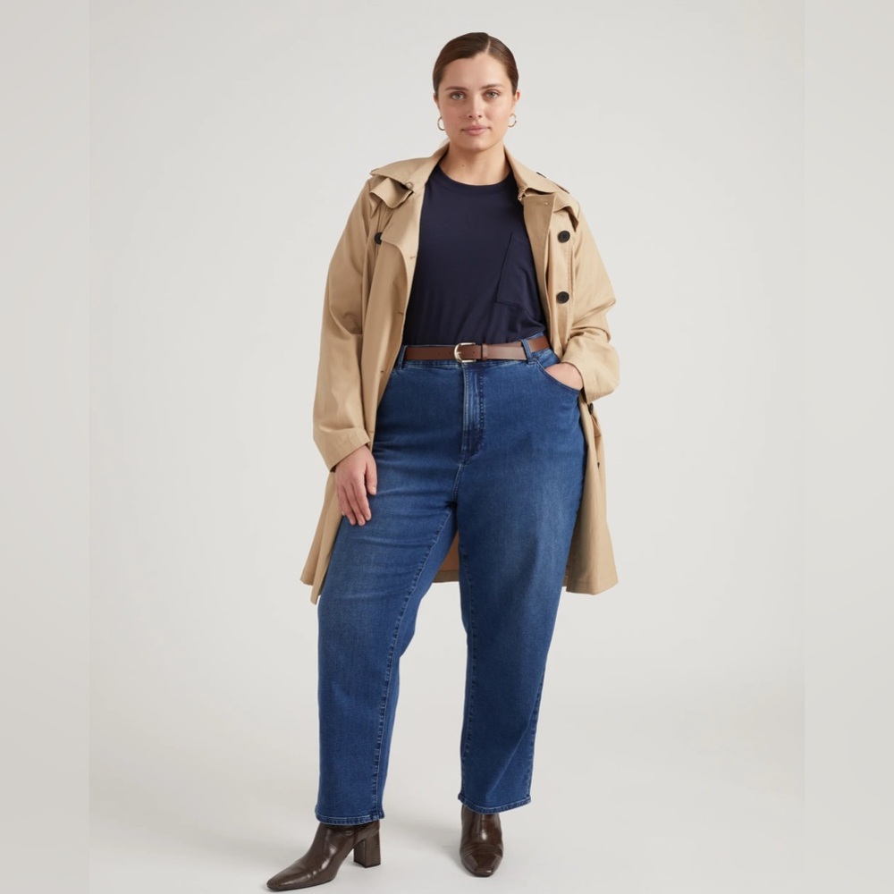 Universal Standard Ella High Rise Straight Leg Jeans True Blue 3XS